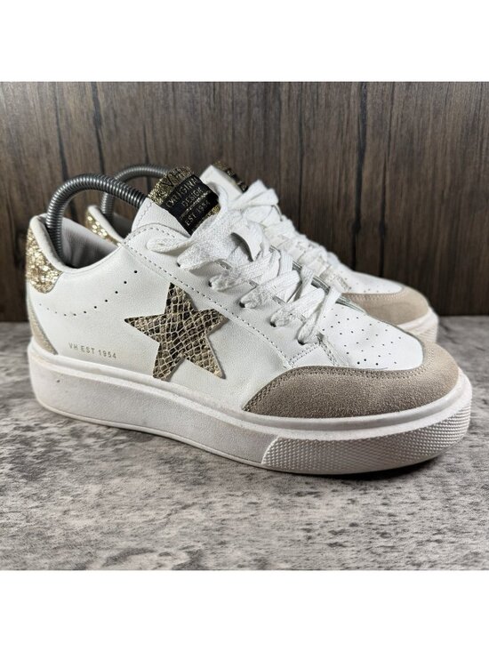 Vintage Havana Shoes - Womens Vintage Havana Sneakers White/Gold Sz 8.5 Platform Shoes